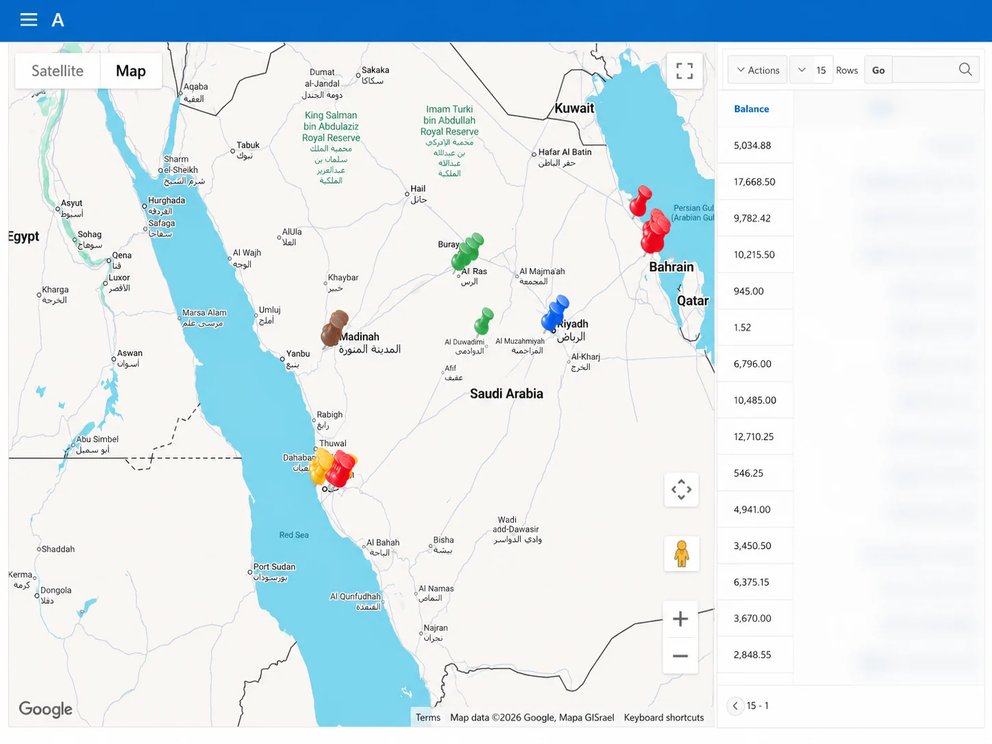 Field map visibility preview